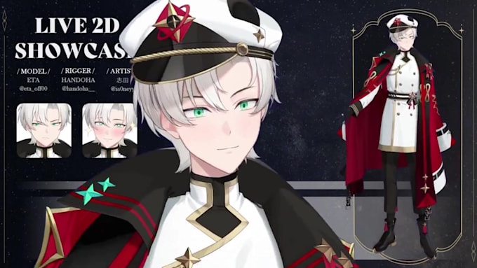 draw and design 2d vtuber, live2d character, vtuber rigging, live 2d model