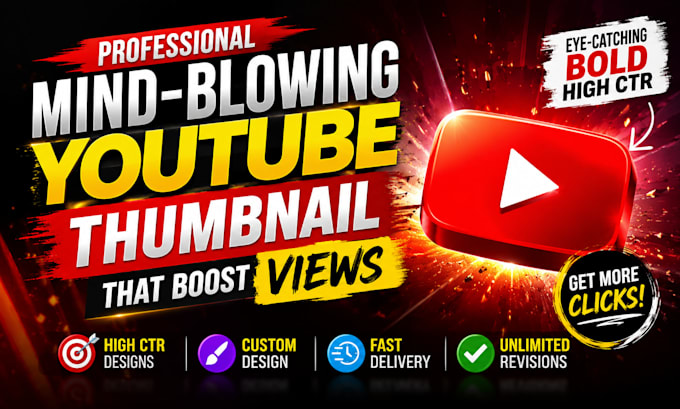 professional mind blowing youtube thumbnail that boost views