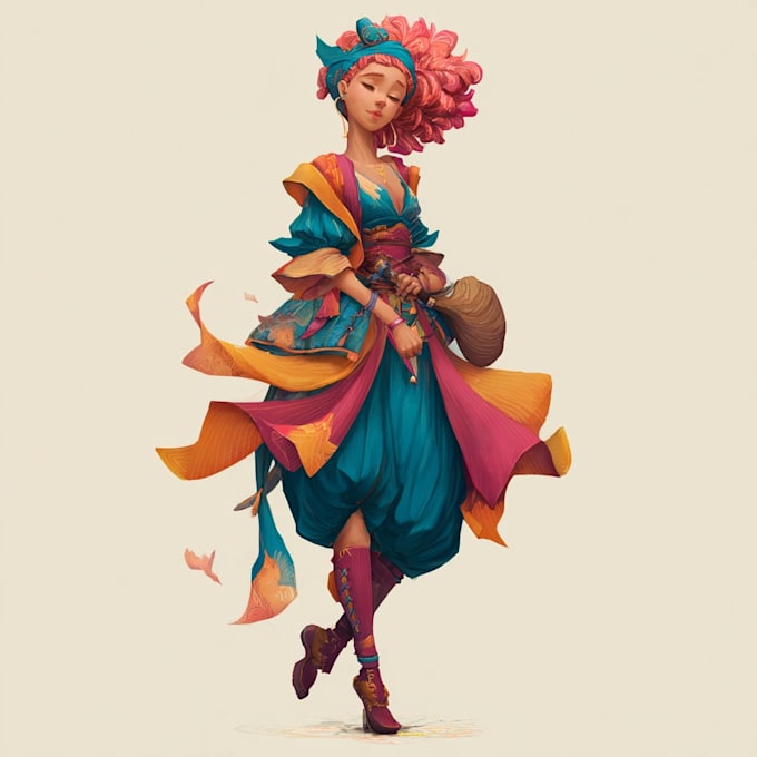 draw a fantasy character ilustration