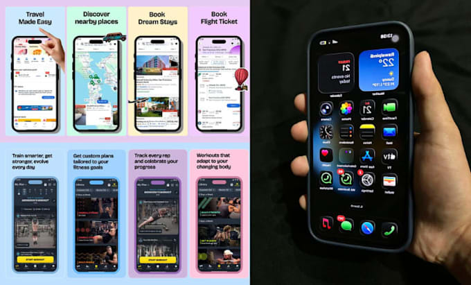 design app screenshots for app store play store  google play store app marketing