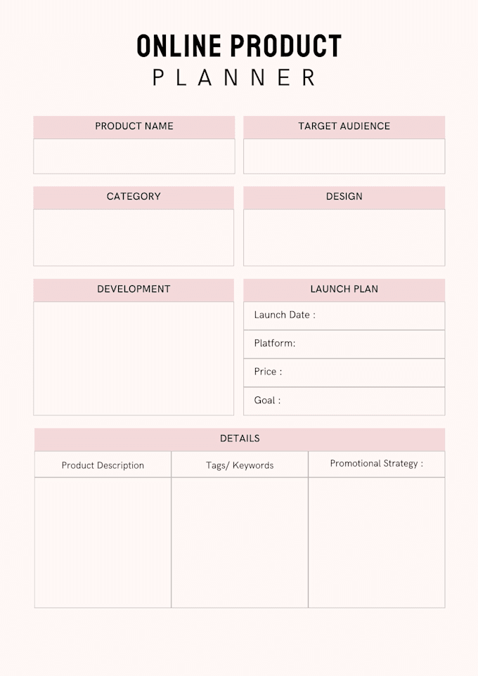 design a custom digital planner, journal, or printable tracker