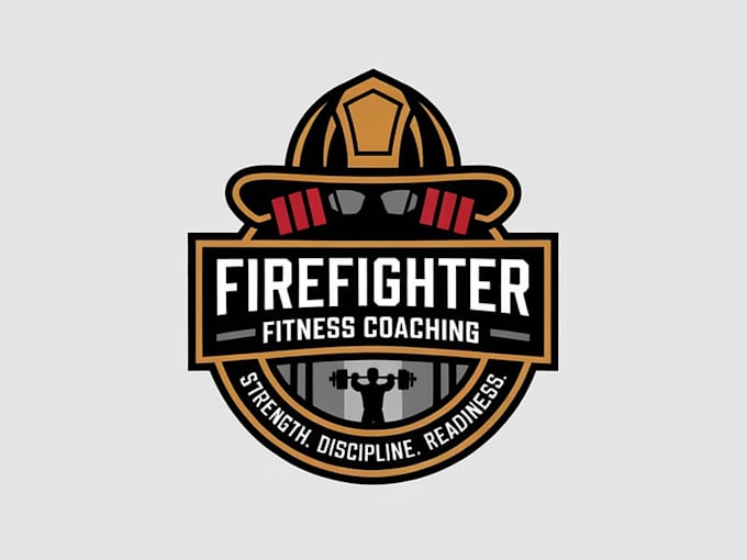 design a modern fire fighter logo