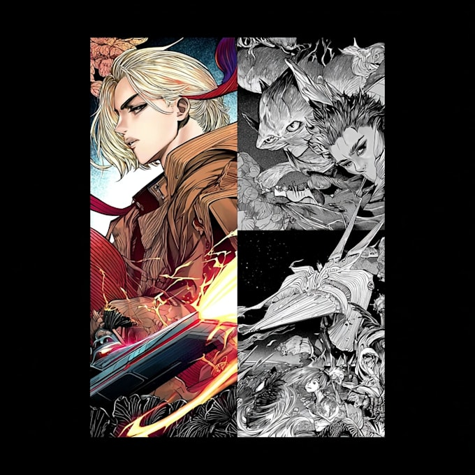 create manga, comic and anime artwork