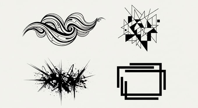 custom an abstract black tattoo design