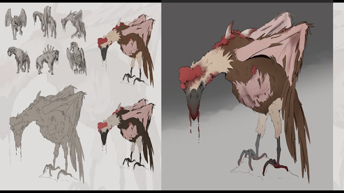 create creature and monster concept explorations