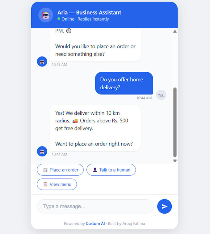 build a custom ai chatbot for your business
