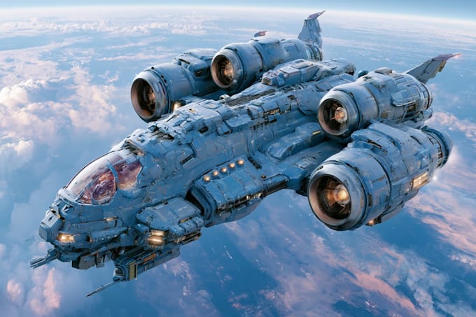 design futuristic sci fi spaceships and spacecraft