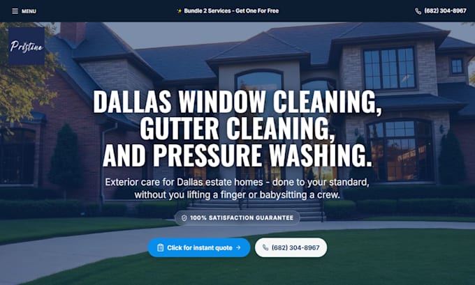 design and develop pressure washing, cleaning, car wash, window cleaning website