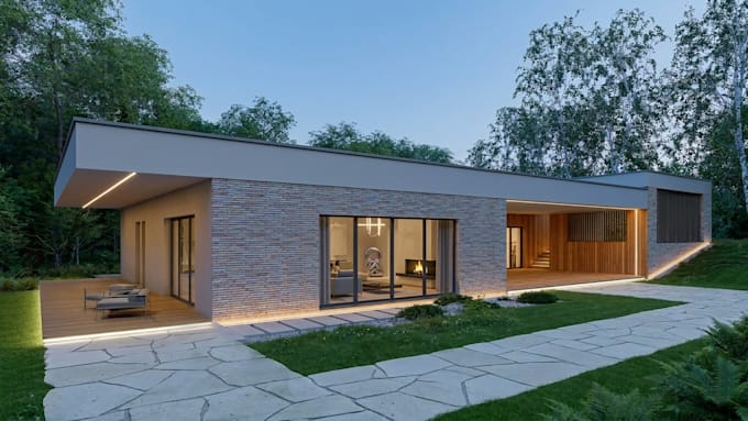 create photorealistic 3d interior and exterior visualization