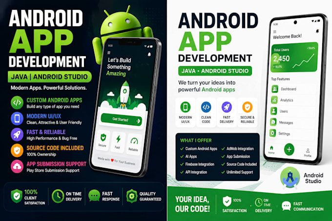 develop android app in java android studio