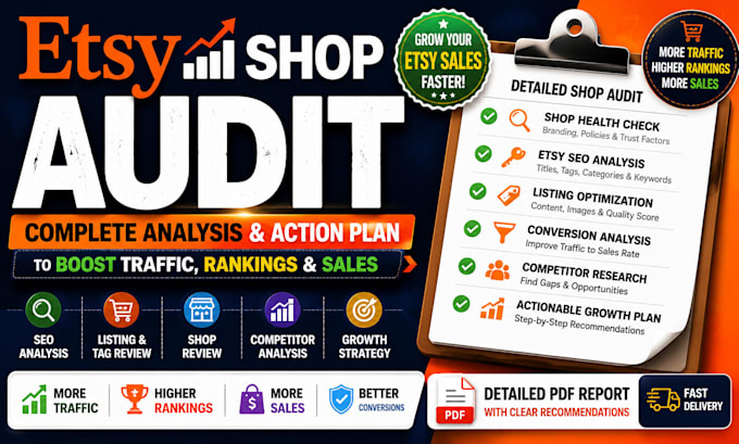 do etsy shop audit seo optimization conversion rate shop critique action plan