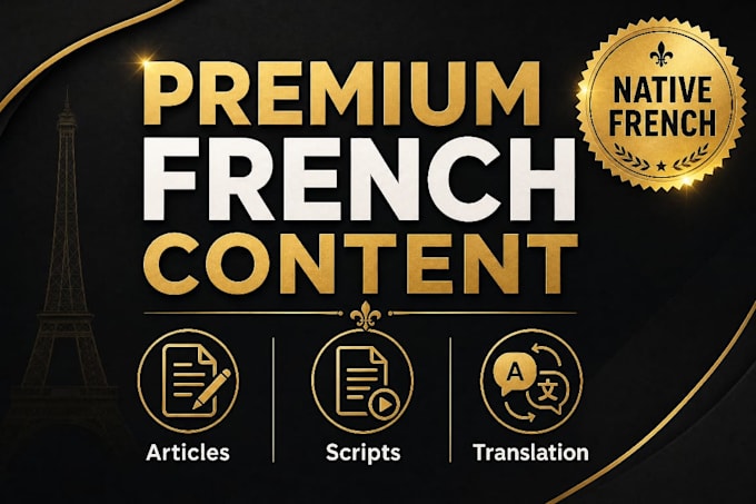 write your professional french content