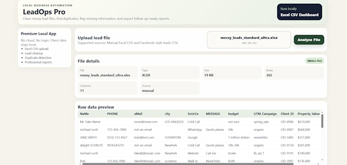build a python tool for excel data automation
