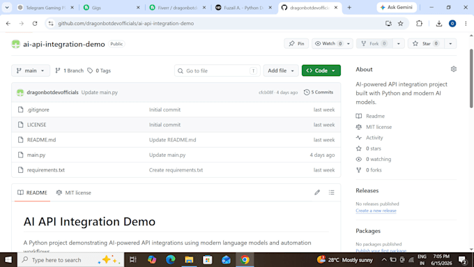 integrate ai apis in python applications
