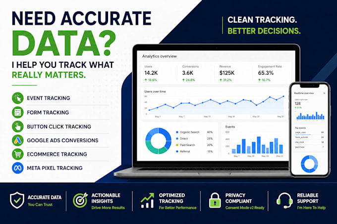 setup, fix and audit ga4 and google tag manager