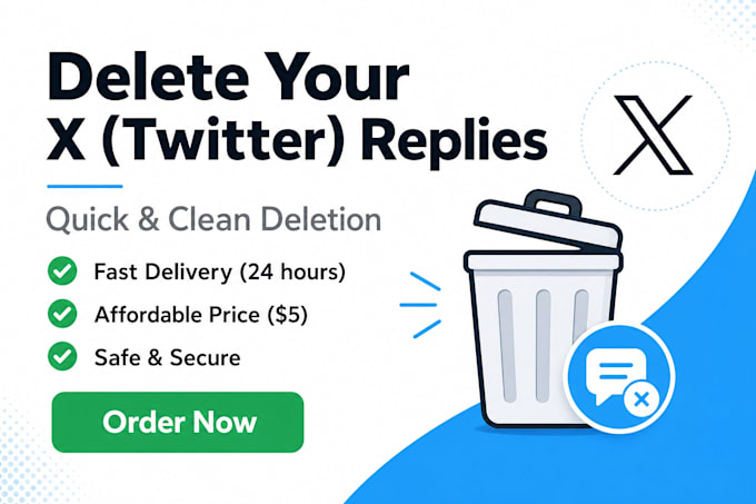delete all your personal replie in x