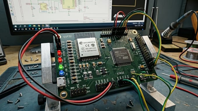 do hardware prototyping, schematic and pcb design for esp32 stm32 iot projects