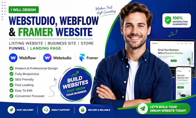 do professional webstudio webflow framer website design services