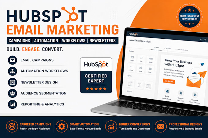 create hubspot email marketing campaigns and automation