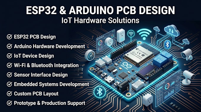 design esp32, arduino and iot pcb hardware solution