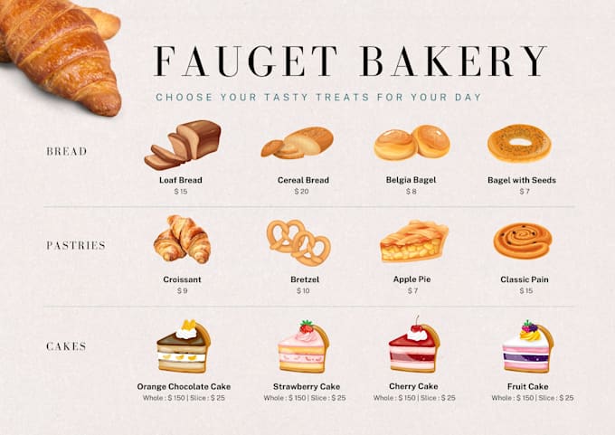 design a professional restaurant menu, cafe menu, or food menu