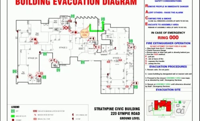 design code compliant emergency evacuation and exit plans
