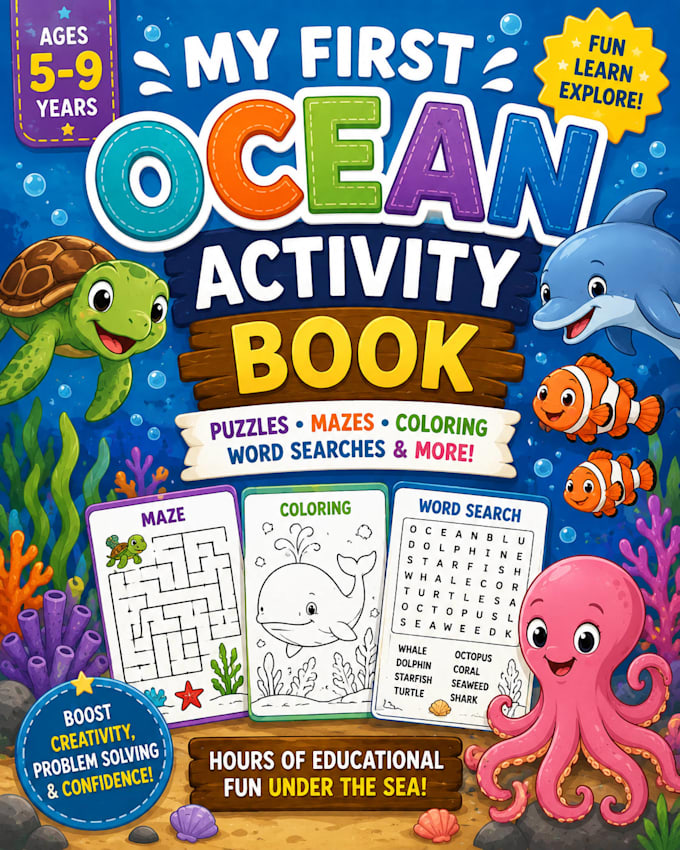create and design math kids worksheet, puzzle book, math workbook