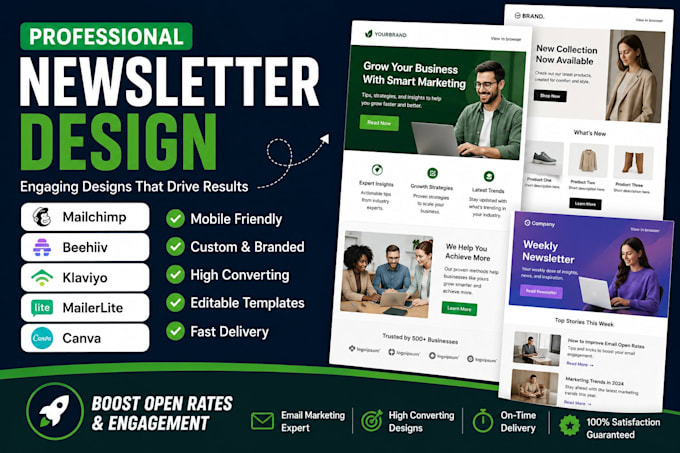 design a professional newsletter for email marketing