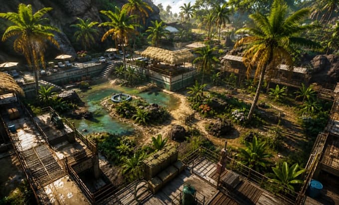 create 3d game environments, open world maps and level design in unreal engine 5