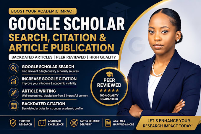do google scholar search, increase citation write and publish backdated articles