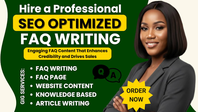 write SEO faq, faq writing faq page website faq content, website content writing