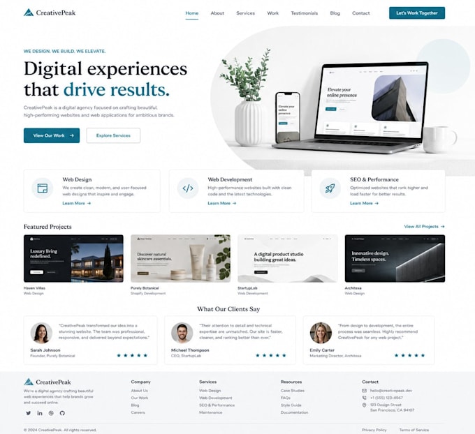 design and develop a custom website from scratch