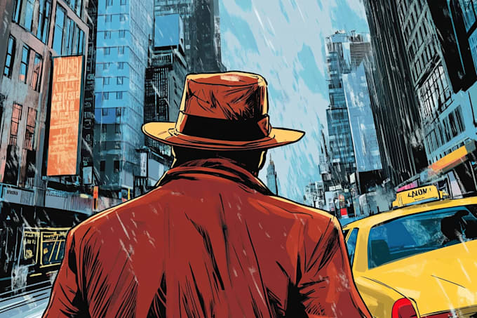 comic book illustration with comic book