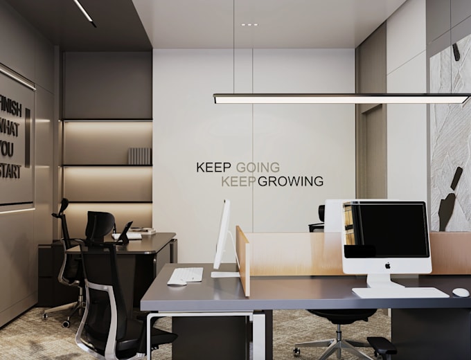 redesign office interior rendering, coworking space, commercial interiors visual