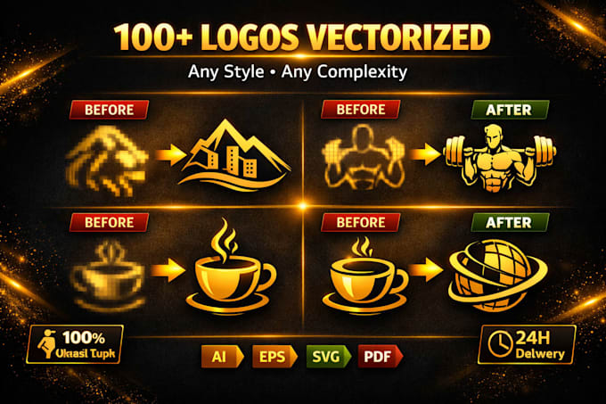 vector trace,redraw,recreate,revamp, ai generate, business logo design and edit