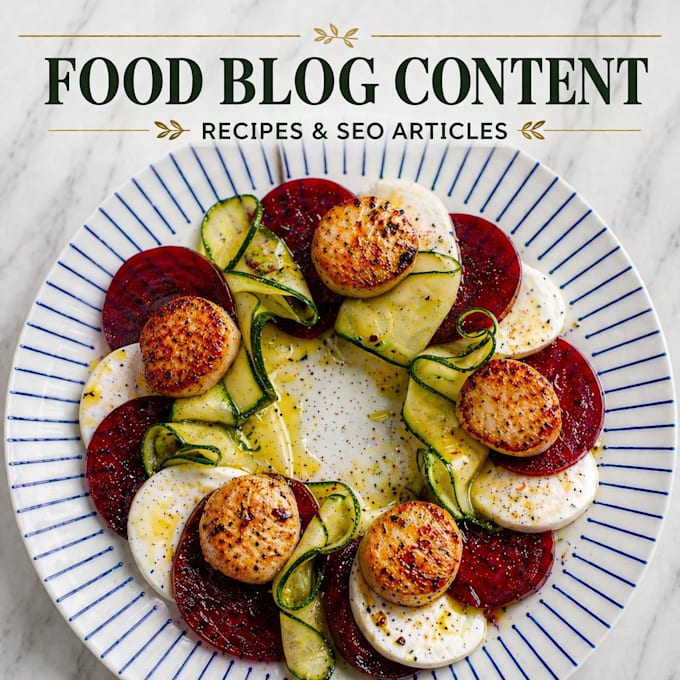 write original recipes and food blog articles