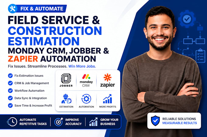fix construction estimate monday crm jobber crm field service automation zapier