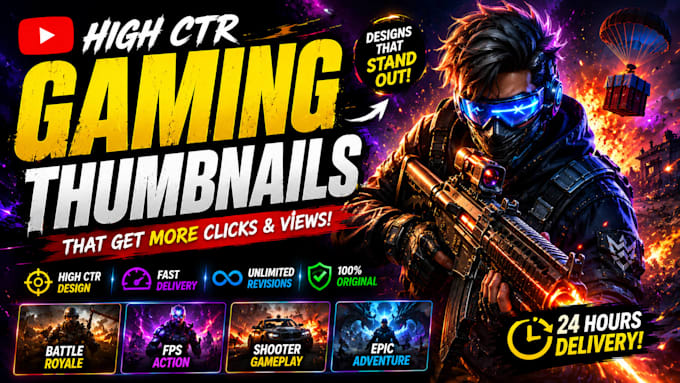 design high CTR youtube thumbnail that gets more clicks