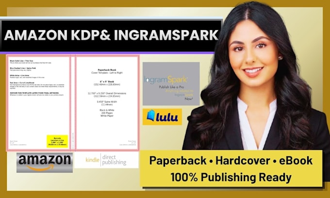 do book formatting for ingramspark, and amazon KDP book formatting