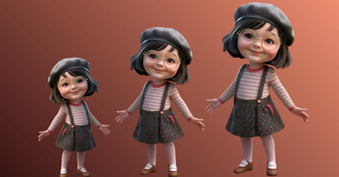 do 3d cute cartoon 3d modeling 3d printing cartoon character