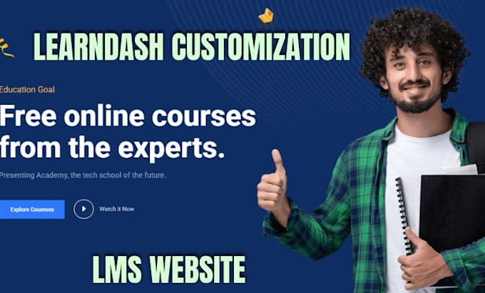 develop and customize wordpress lms website with learndash