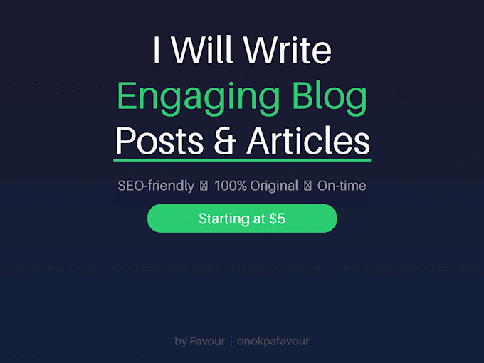 write engaging blog posts and articles for your website