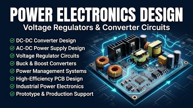 create power electronics, voltage regulator and converter circuits