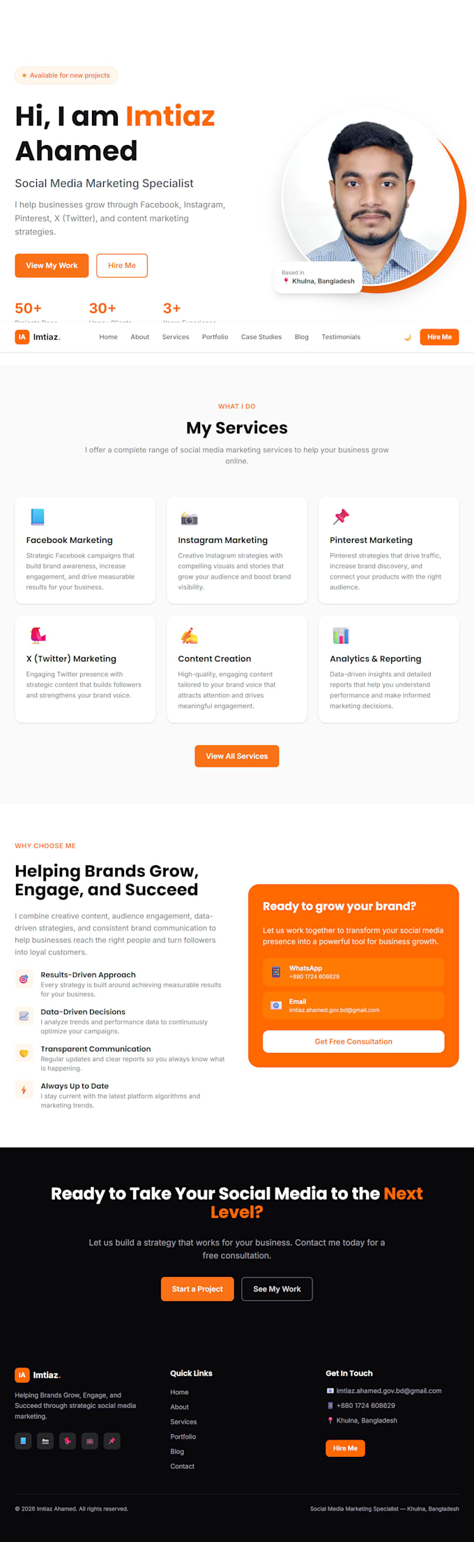 build a modern responsive portfolio website