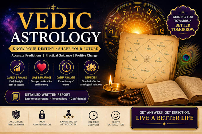 provide accurate vedic astrology birth chart reading and predictions