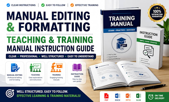 do manual editing and formatting teaching and training manual instruction guide