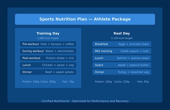create a custom sports nutrition plan for peak performance