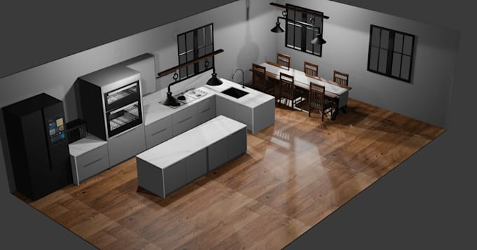 make a 3d interior