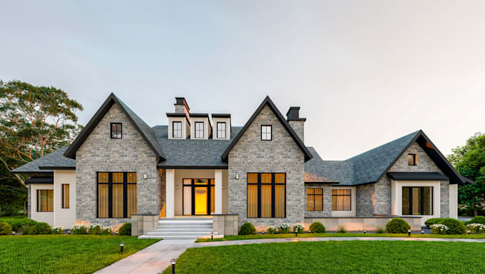 design 3d exterior rendering architectural visualization house home 3d modeling