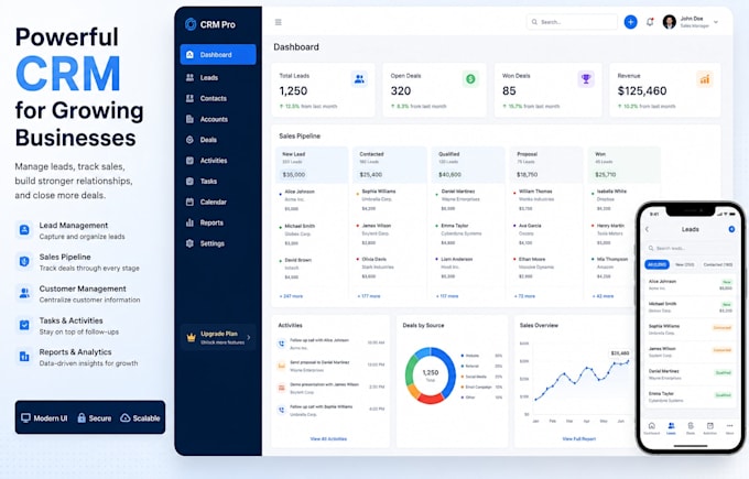 develop a custom erp or CRM system for your business